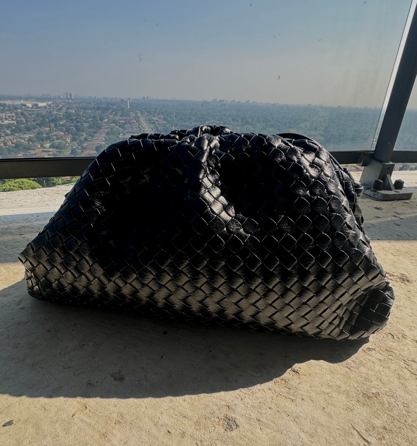 Black Woven Cloud Bag