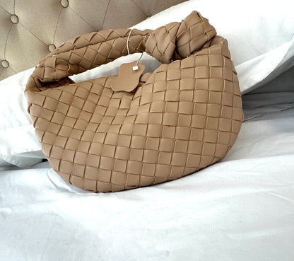 Vegan Leather Woven Bag