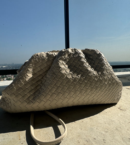 Ivory Woven Cloud Bag