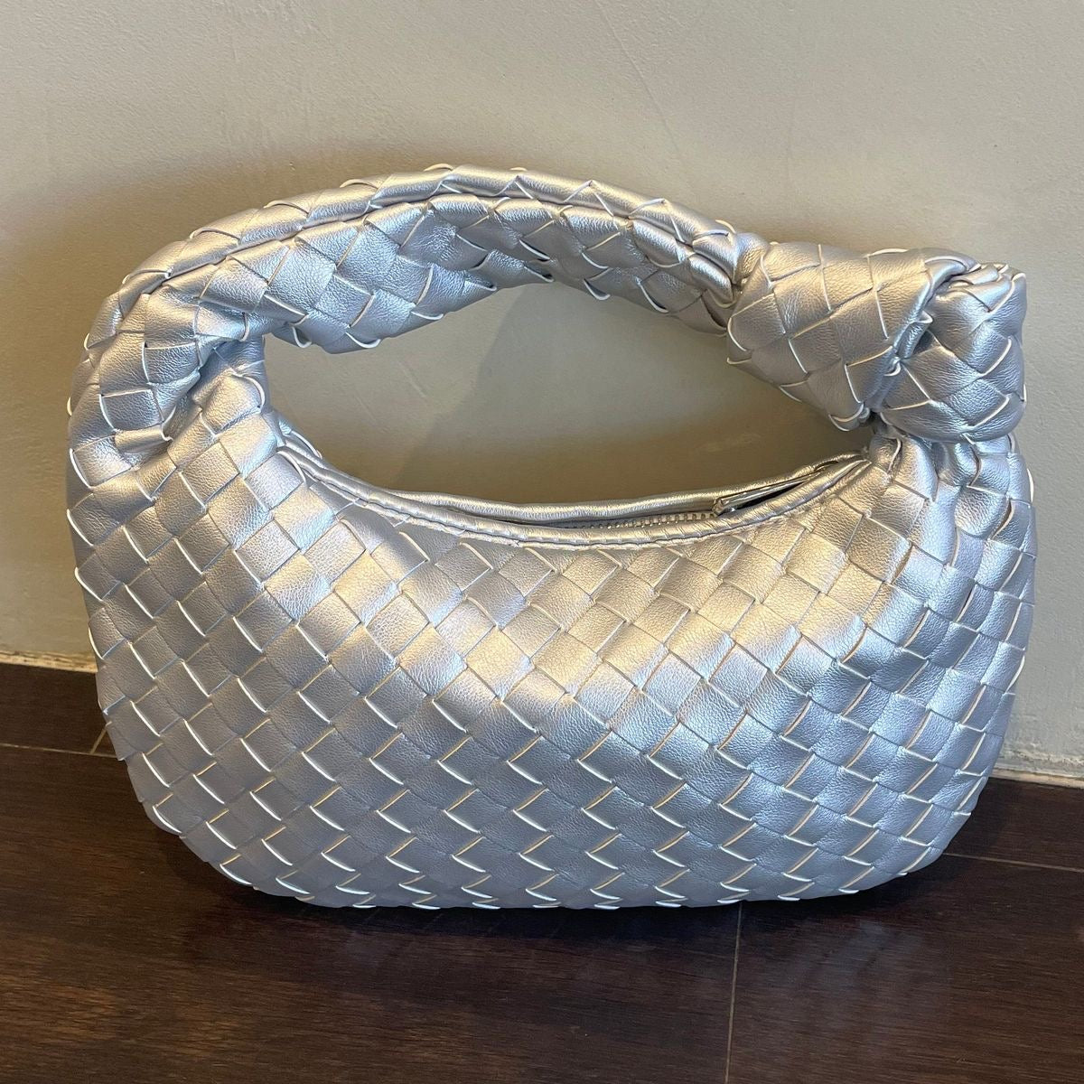 Vegan Leather Woven Bag