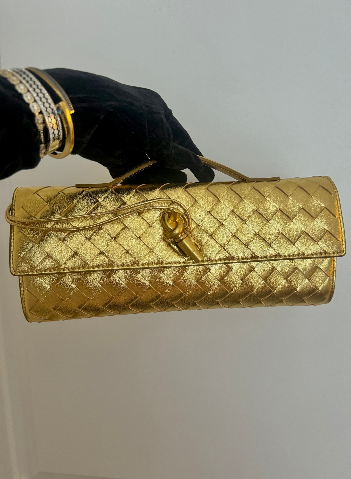 Gold Number Large Evening Clutch